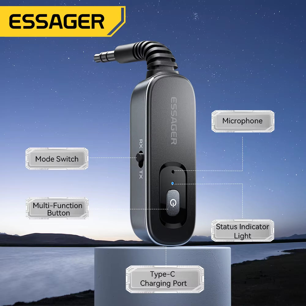 Bluetooth 5.1 Audio Receiver Transmitter With Mic