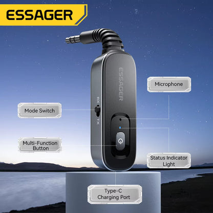 Bluetooth 5.1 Audio Receiver Transmitter With Mic 