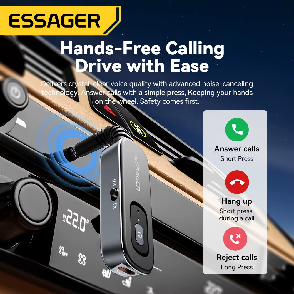 Bluetooth 5.1 Audio Receiver Transmitter With Mic 